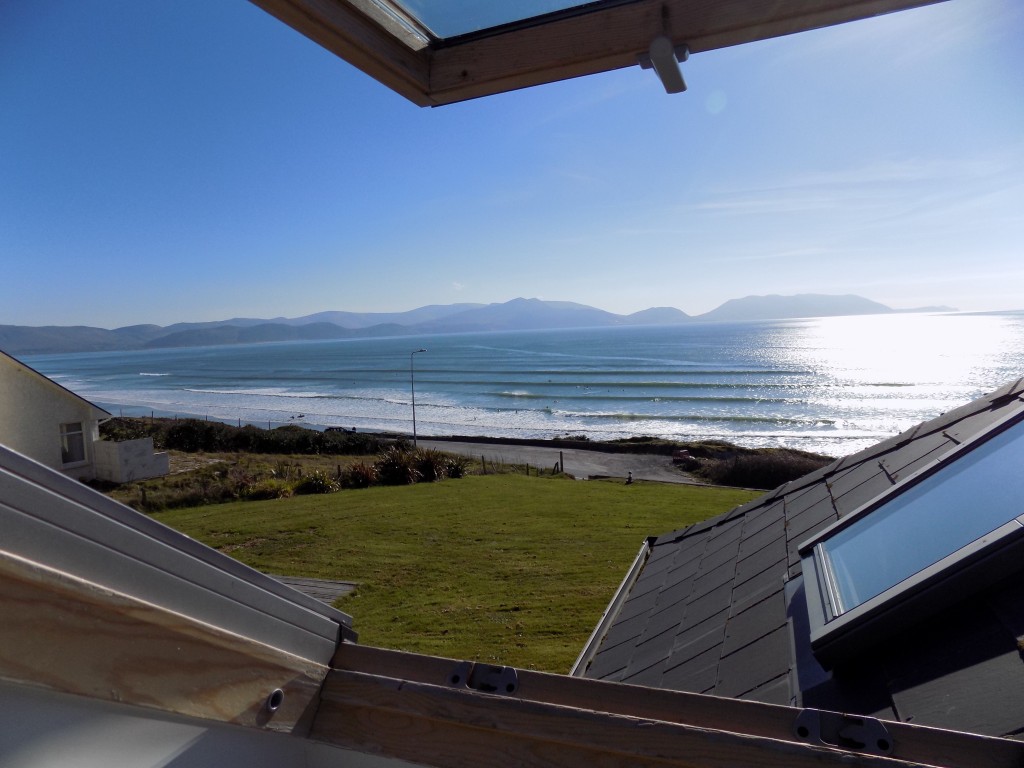 The view from our room in Inch Beach Guest House.