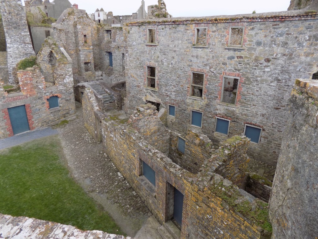Some of the ruins inside Charles Fort.